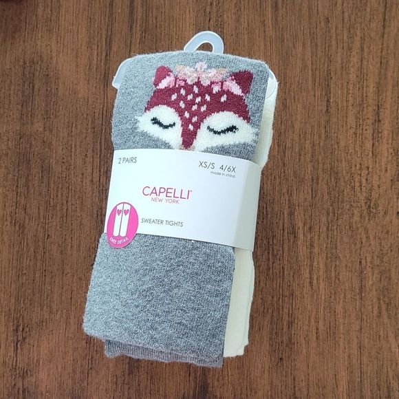 Capelli Sweater Tights 2 pack size XS/S ( 4/6X) - Picture 1 of 4